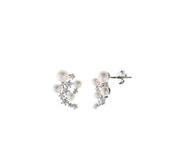 Pendientes en plata de ley Multi Pearls