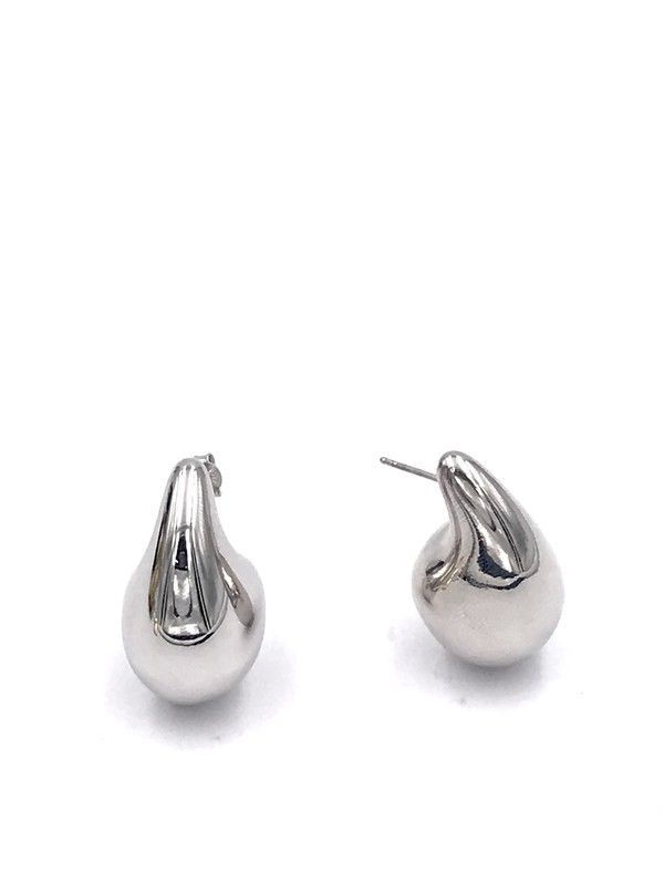 Pendientes Gota XL en plata de ley