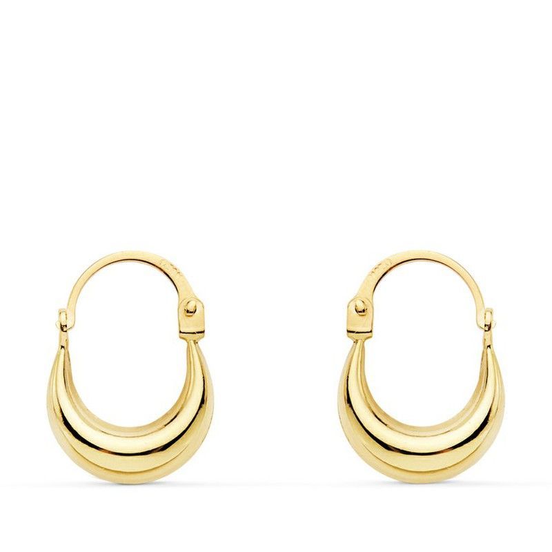 Pendientes Huecos Morcilla Oro 18kts 11x4mm 18959