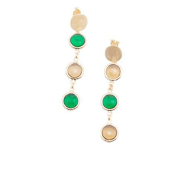 Pendientes IPPOCAMPO bañada en oro, esferas ovaladas. IPEL122