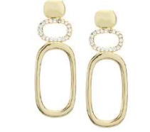 Pendientes IPPOCAMPO plata bañada esferas ovaladas con circonitas. IPEL293