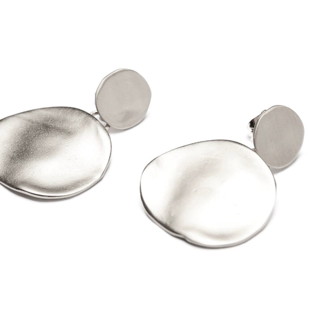 Pendientes IPPOCAMPO plata plancha mate. IPEL08