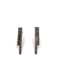 Pendientes largos Elegant en plata de ley Straigth