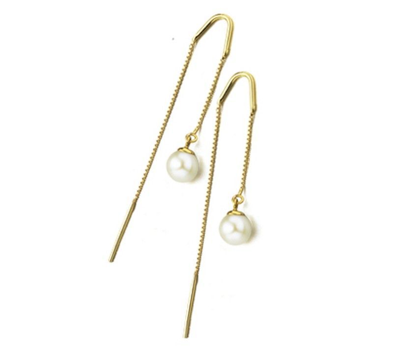 Pendientes LECARRÉ de oro amarillo y perlas  GB016OA-00