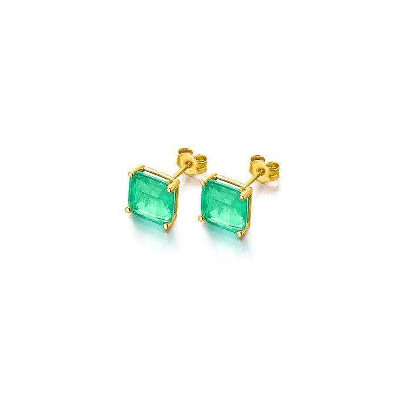 Pendientes LECARRE Green Love. Oro y Cuarzo Verde. GB117OA-00