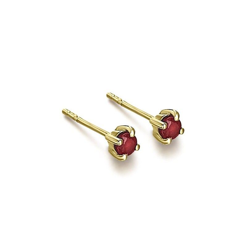 Pendientes LECARRÉ mini oro Rubi. GB168RU-00