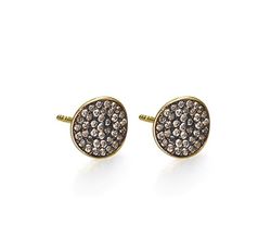 Pendientes LECARRE Oro y Brillantes Brown. GB183BR-00