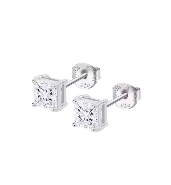 Pendientes Lotus Silver Square