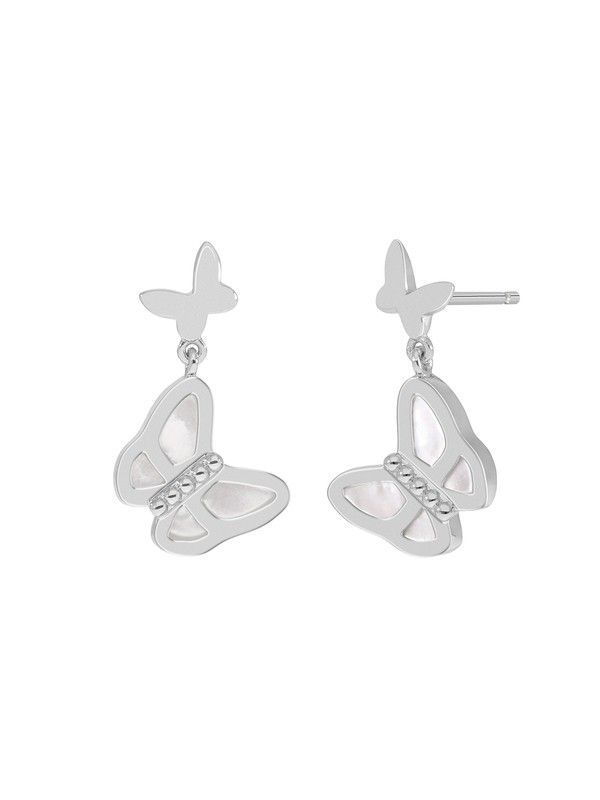 Pendientes Marea Plata D03501/BI Mariposa Nácar