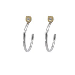 Pendientes MIQUEL SARDÀ de plata, oro y diamante. 25114