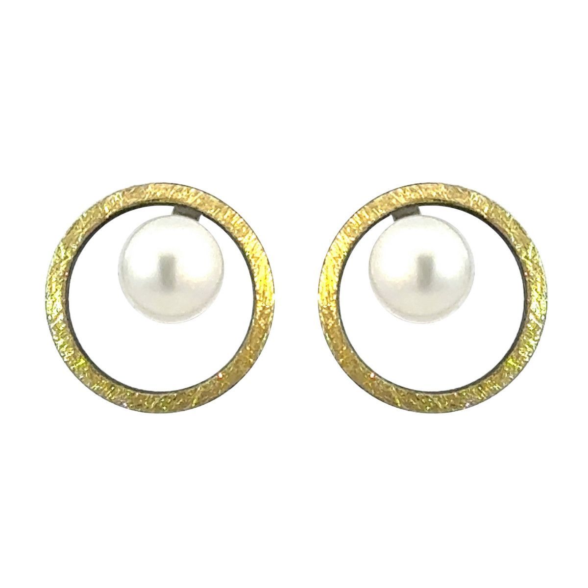 Pendientes MIQUEL SARDÀ de plata, oro y perla. 25304