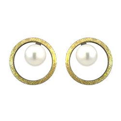 Pendientes MIQUEL SARDÀ de plata, oro y perla. 25304