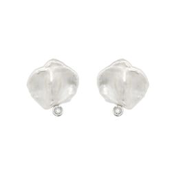 Pendientes MIQUEL SARDÀ de plata, perla y diamante lab. 26263