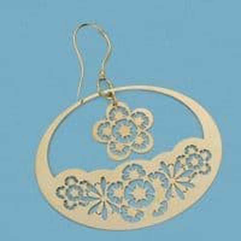 Pendientes Oro 18kts Calados Flores 17000051