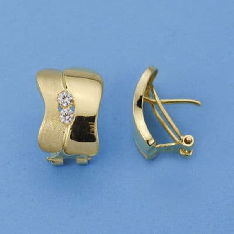 Pendientes Oro 18kts Circonitas 15X12mm 11785