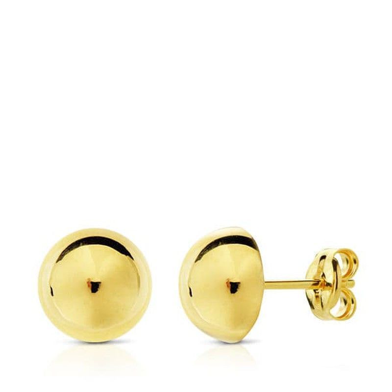 Pendientes Oro 18kts Media Bola 8mm 10007