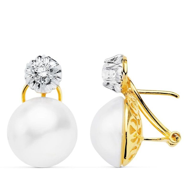 Pendientes Oro 18kts Perla Japonesa 13,5-14mm 18922