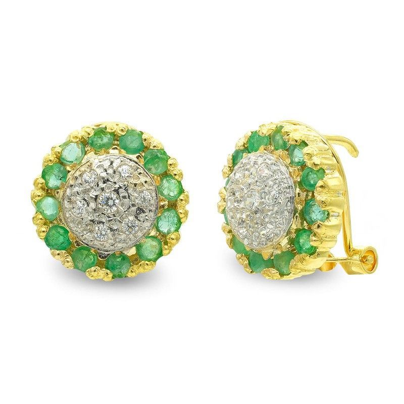 Pendientes Oro 18kts Piña Circonitas 3442-1