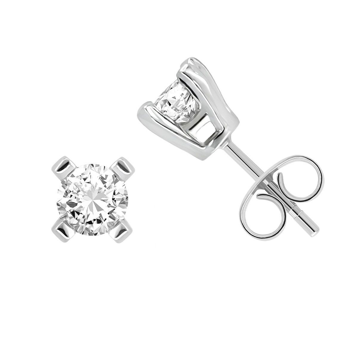 Pendientes Oro Blanco 18kts 0209532 Diamantes Laboratorio 1,00 cts