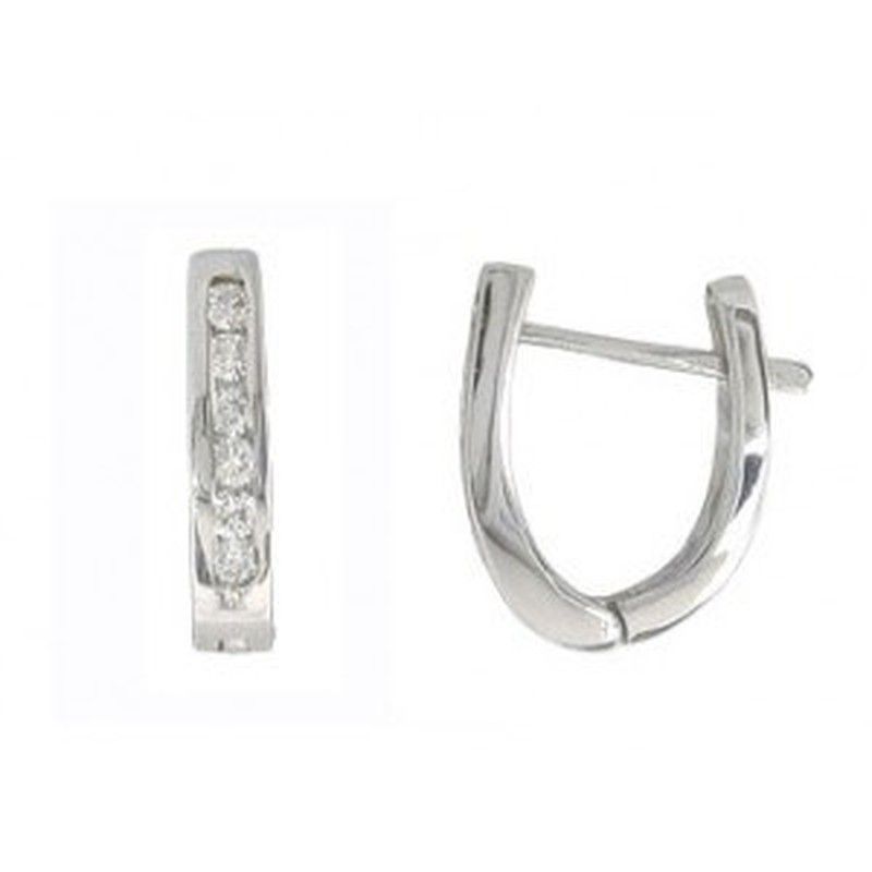 Pendientes Oro Blanco 18kts Diamantes Brillantes 0.36 cts 023141