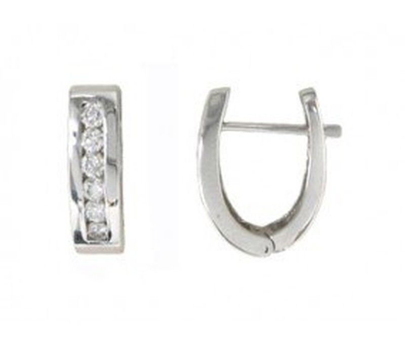 Pendientes Oro Blanco 18kts Diamantes Brillantes 0.54 cts 023430