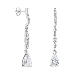 Pendientes Oro Blanco 18kts Lágrima Argyor MRM 9x6mm (18)79B0505DA1 Topacios Blanco Diamantes