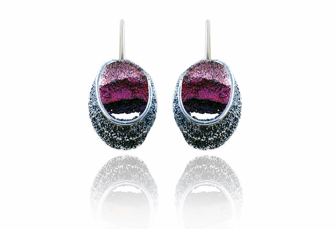 Pendientes Plata Arior Sinera Violeta  1143449XPG