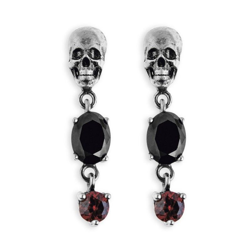 Pendientes plata calavera unisex PLATADEPALO CAE3