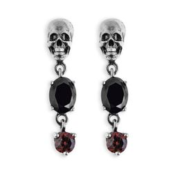 Pendientes plata calavera unisex PLATADEPALO CAE3