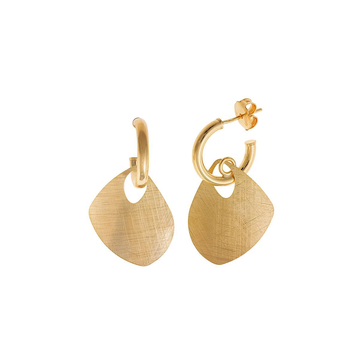 Pendientes plata de ley Gold Blanket
