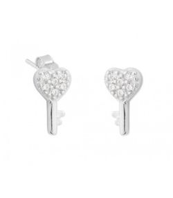 Pendientes Plata Liska MED306A Llave Corazón Circonitas