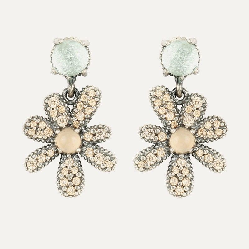 Pendientes SUNFIELD Anthea floppy Calcedonia verde. PE064641/15