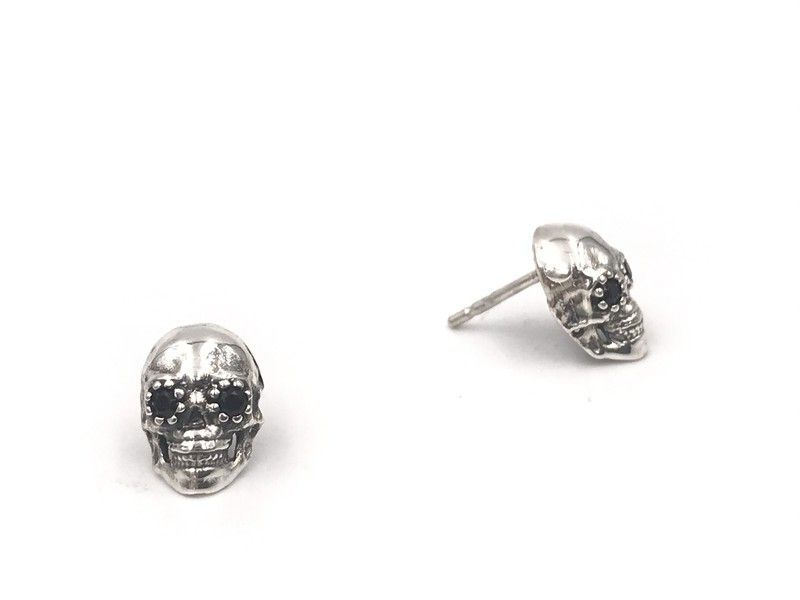 Pendientes Top Silver calavera