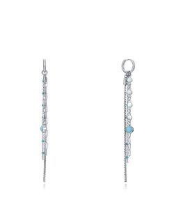 Pendientes Viceroy Mujer Cadenas Esmalte Circonita Azul 15132E01000