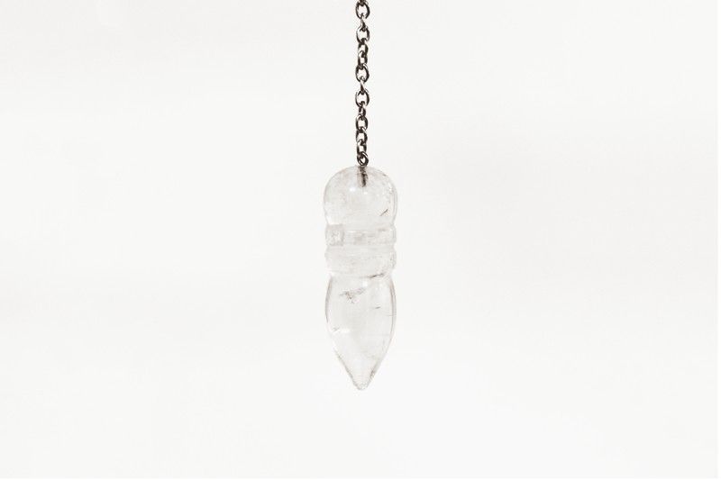 Péndulo Egipcio Mineral Cuarzo Blanco