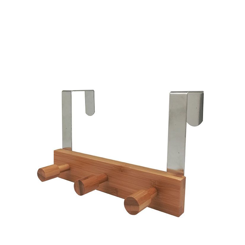 Percha Bambu P/Puerta 3 Ganchos Habitex