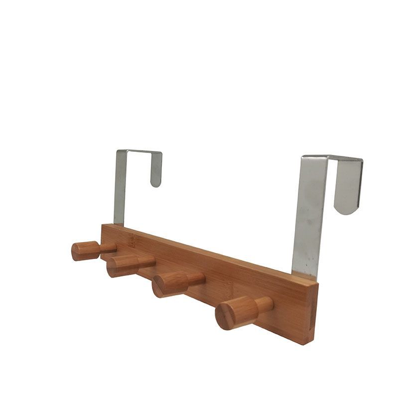 Percha Bambu P/Puerta 4 Ganchos Habitex