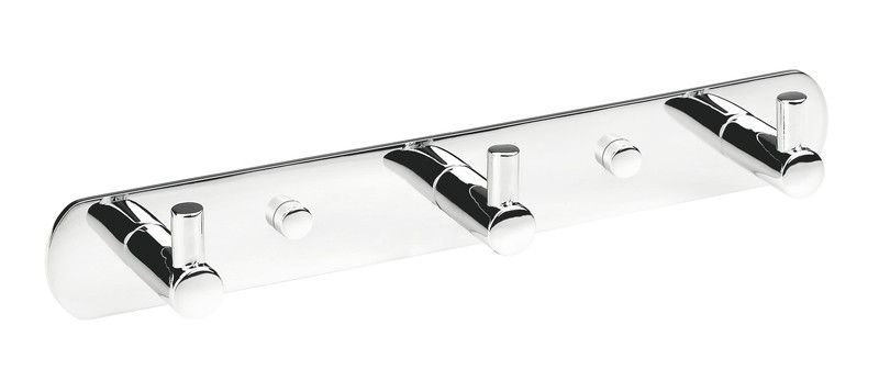 Percha de baño triple acabado cromo   AC_158 PyP