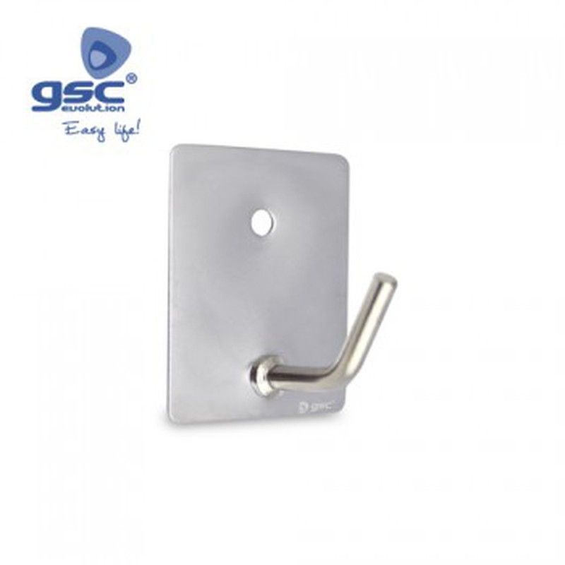 Percha mediana adhesiva cromada (blíster de 3 unidades) ref. 3802792