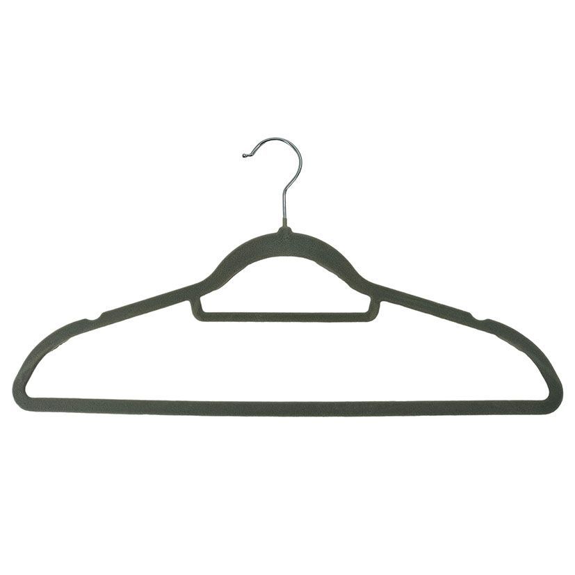 Percha Terciopelo Negra 10 Un. Habitex