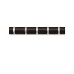 Perchero de pared FLYP HOOK de 5 ganchos y Negro, 51x3x6 cm,