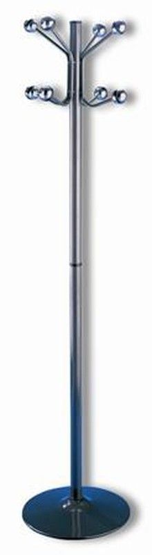 Perchero de Pie Moderno con peana circular y ocho ganchos