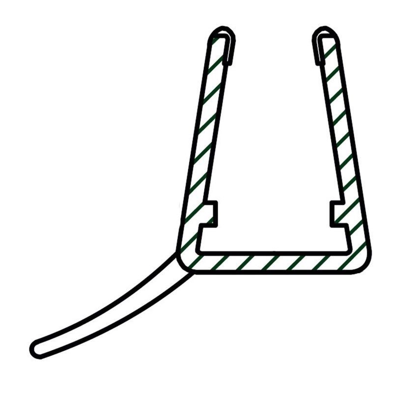 Perfil recambio para mampara. Perfil 2 Metr.Vierteagua Central  6/8Mm