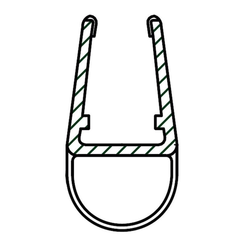 Perfil recambio para mampara. Perfil 2 Metros Burbuja Mampara 6/8Mm