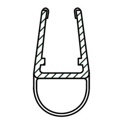 Perfil recambio para mampara. Perfil 2 Metros Burbuja Mampara 6/8Mm