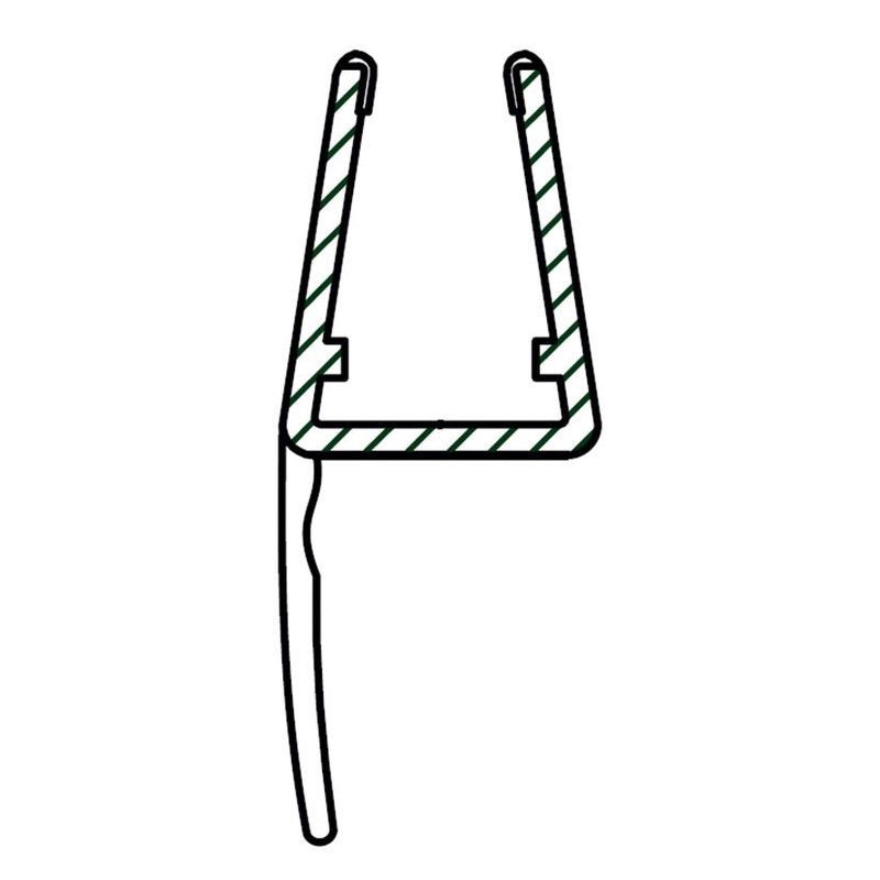 Perfil recambio para mampara. Perfil 2 Metros Junta 13Mm  6/8Mm