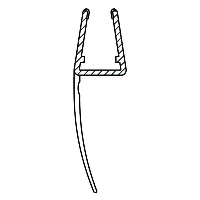 Perfil recambio para mampara. Perfil 2 Metros Junta 23Mm  6/8Mm