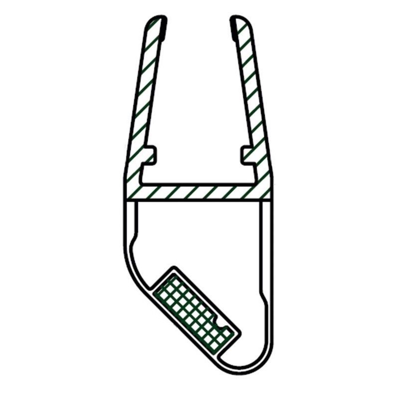 Perfil recambio para mampara. Perfil 2 Metros Magnético 45º N/S 6/8Mm