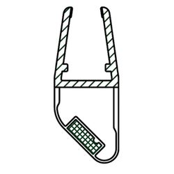 Perfil recambio para mampara. Perfil 2 Metros Magnético 45º N/S 6/8Mm