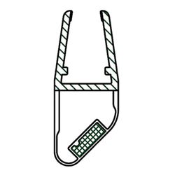 Perfil recambio para mampara. Perfil 2 Metros Magnético 45º S/N 6/8Mm